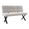 SITTBÄNK NOVA - ljusgrå/svart, Modern, metall/trä (140/97/64cm) - Bessagi Home