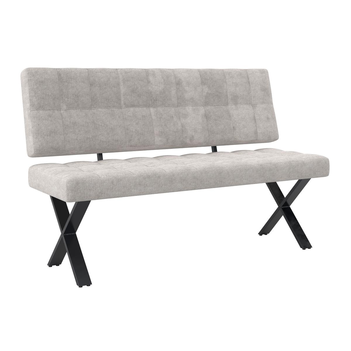 Ülőpad Nova - világosszürke, Modern, textil/fa (140/97/64cm) - Bessagi Home