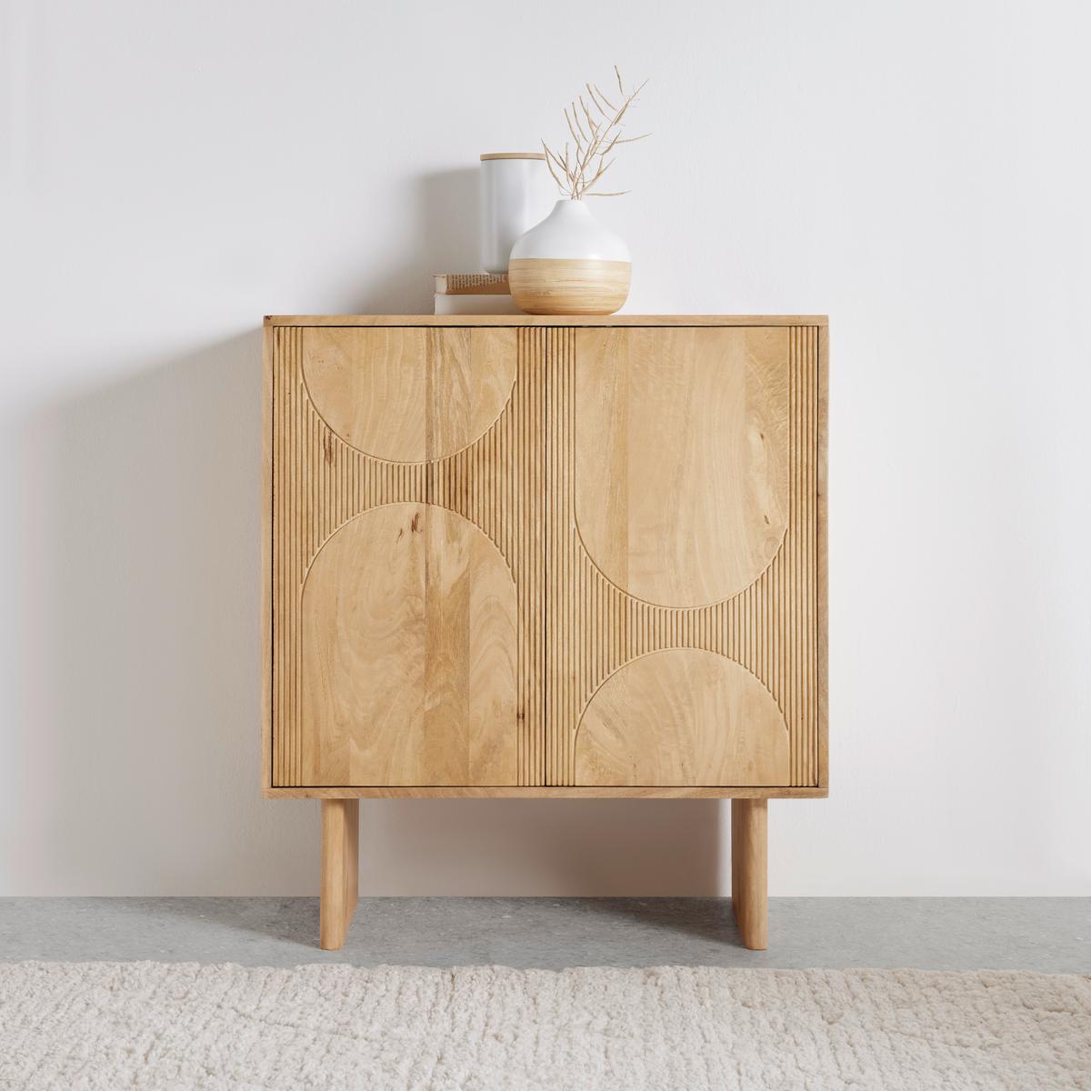 Kommode Curve in Eichefarben - Eichefarben, MODERN, Holz/Holzwerkstoff (80/90/40cm) - Zandiara