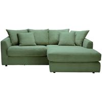 NAROŻNIK DONATO - czarny/oliwkowa zieleń, Design, tworzywo sztuczne/tkanina (235/175cm) - home24