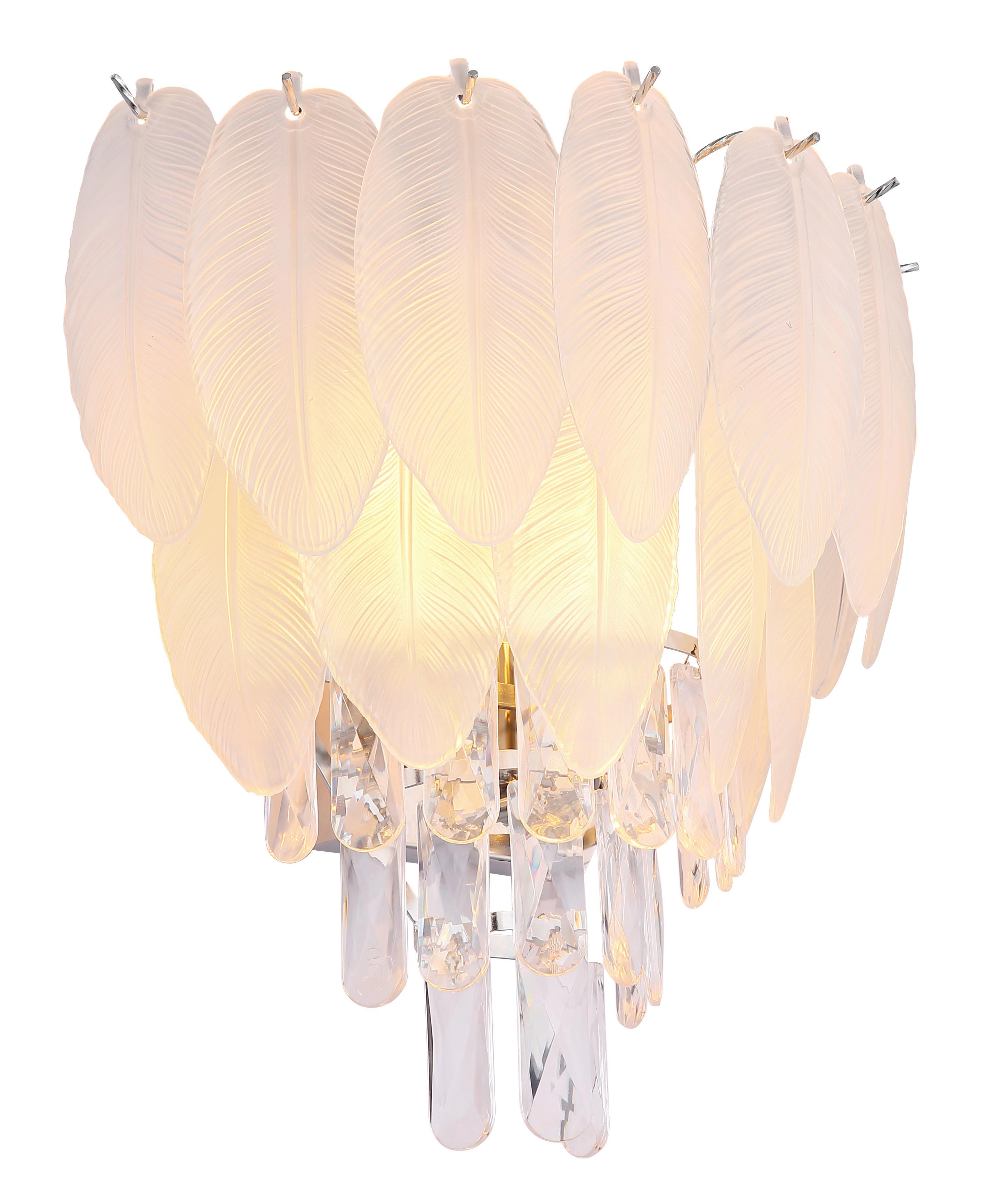 WANDLEUCHTE 15886W - Klar/Chromfarben, Konventionell, Kunststoff/Metall (35,5/20,5/40cm) - Globo