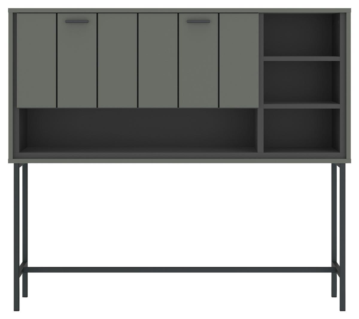 Bar Shirley, Siva, Zelena, Črna - črna/siva, Design, umetna masa/leseni material (127/112,5/40cm)