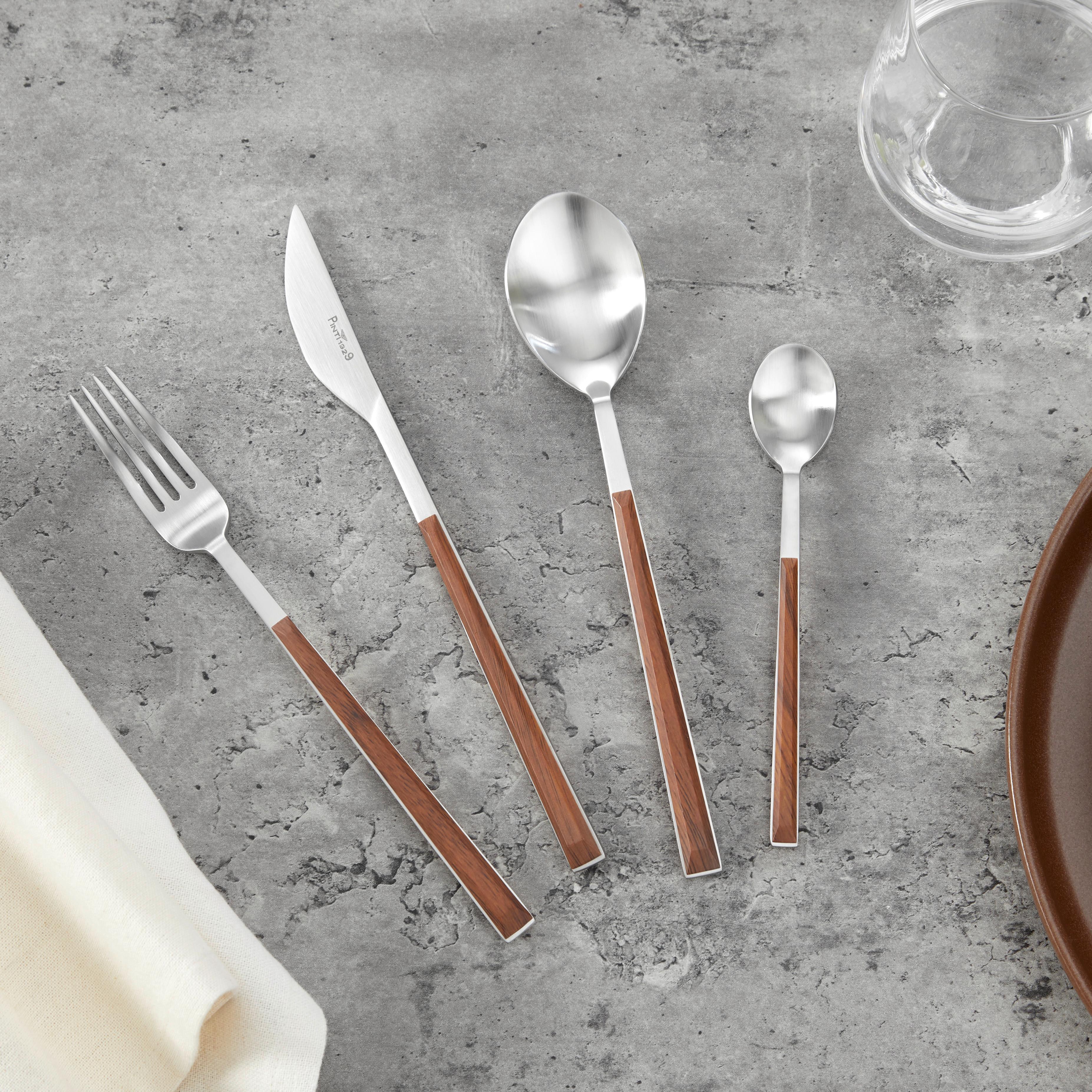 Besteckset Sushi aus Edelstahl. 24-teilig - Edelstahlfarben/Braun, MODERN, Metall (21/8/29cm)