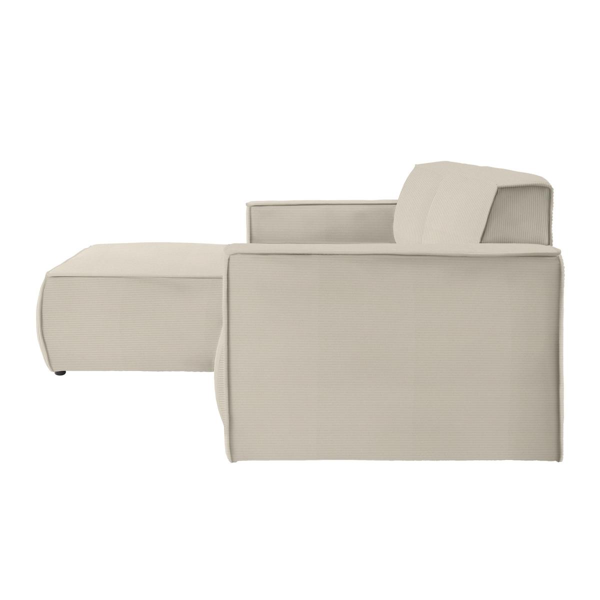 Wohnlandschaft Loft Beige - Beige/Schwarz, MODERN, Textil/Metall (172/75/265cm) - Mömax