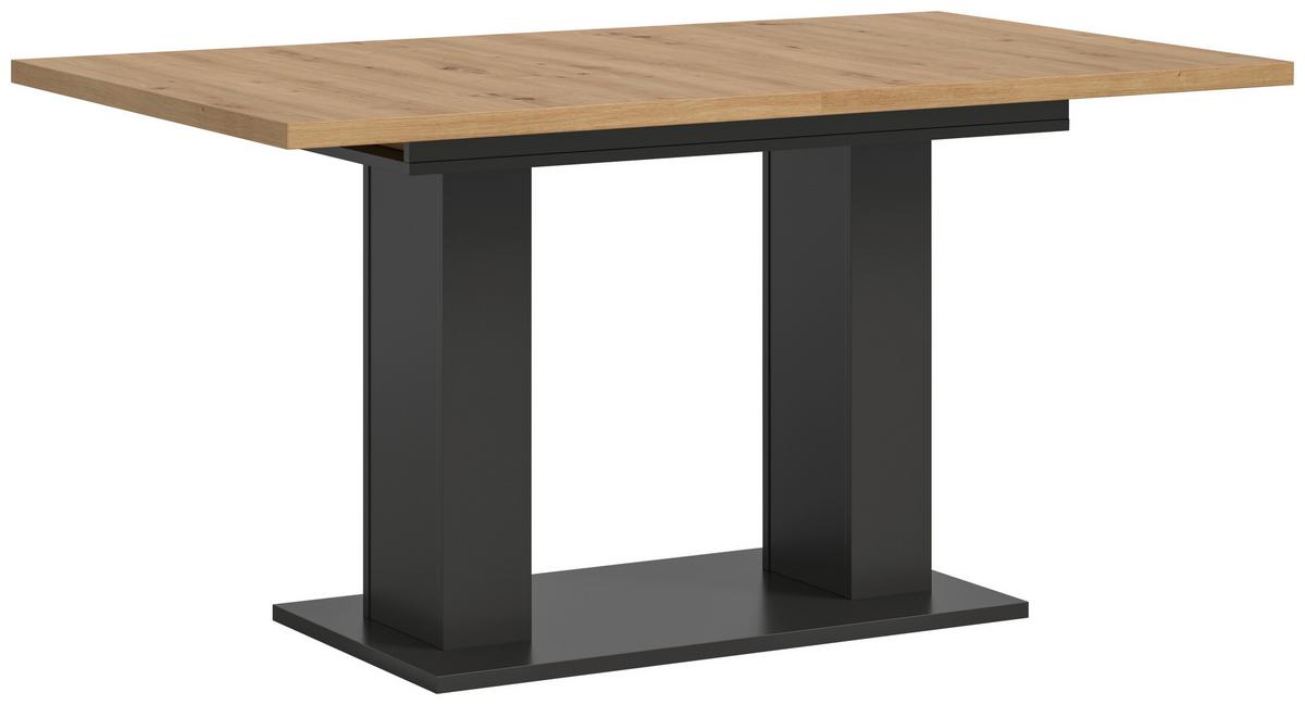 Ausziehtisch Marlon ca. 150x190 cm Eiche/Grau - Eiche Artisan/Grau, KONVENTIONELL, Holzwerkstoff (150-190/90/76cm) - MID.YOU