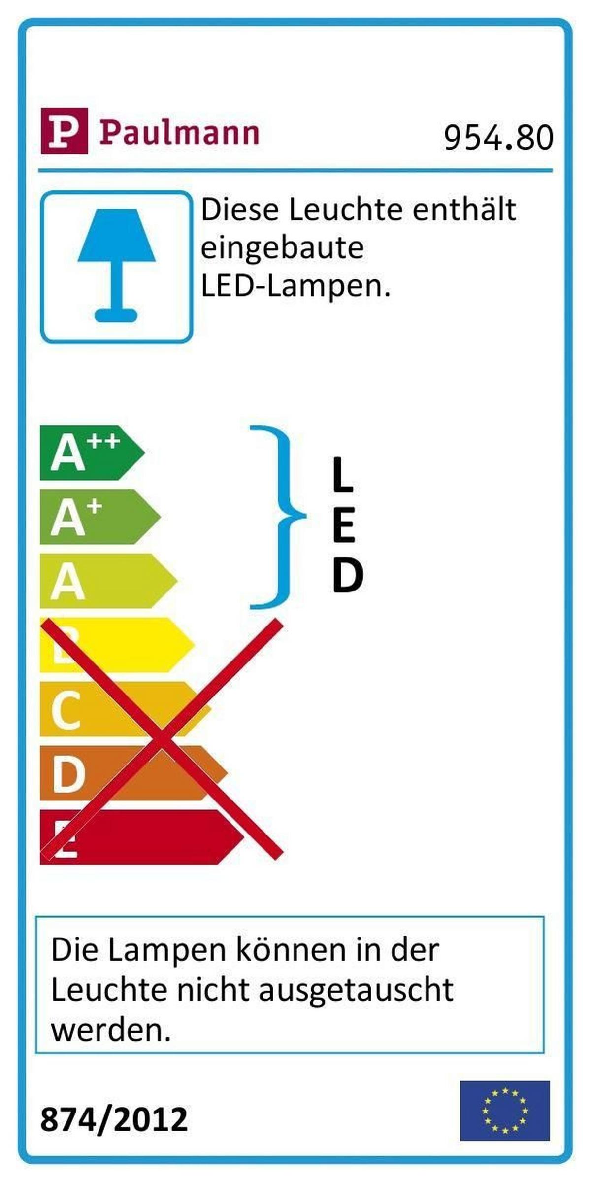 Schienensystem-Endkappe LED in Weiß max. 5,8 Watt - Weiß, Design, Metall (14,1/2,7/5,7cm) - Paulmann