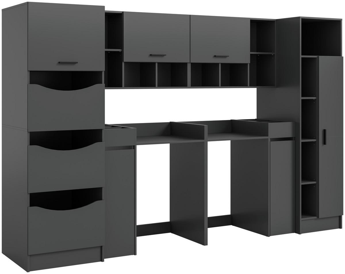 Regal Za Pralnico Free, Antracit - antracit, Basics, leseni material (300/195/68cm) - MID.YOU