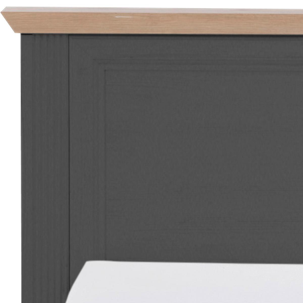 Klasični Krevet Jasmin Ii - boje grafita/hrast Artisan, Lifestyle, drvni materijal/plastika (100/200cm) - Modern Living