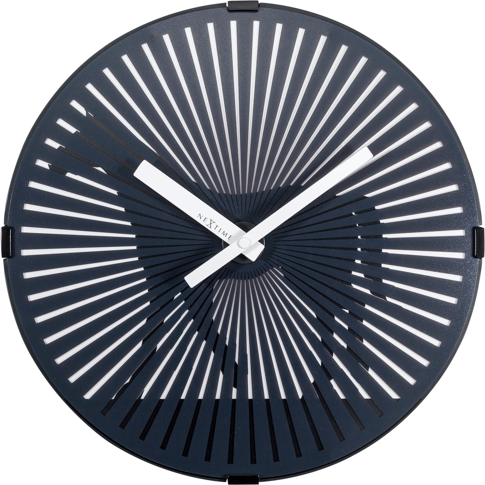 Wanduhr Walking Horse Schwarz - Schwarz, Basics, Kunststoff (30,5/30,5/5cm) - Nextime
