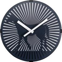 Wanduhr Walking Horse Schwarz - Schwarz, Basics, Kunststoff (30,5/30,5/5cm) - Nextime