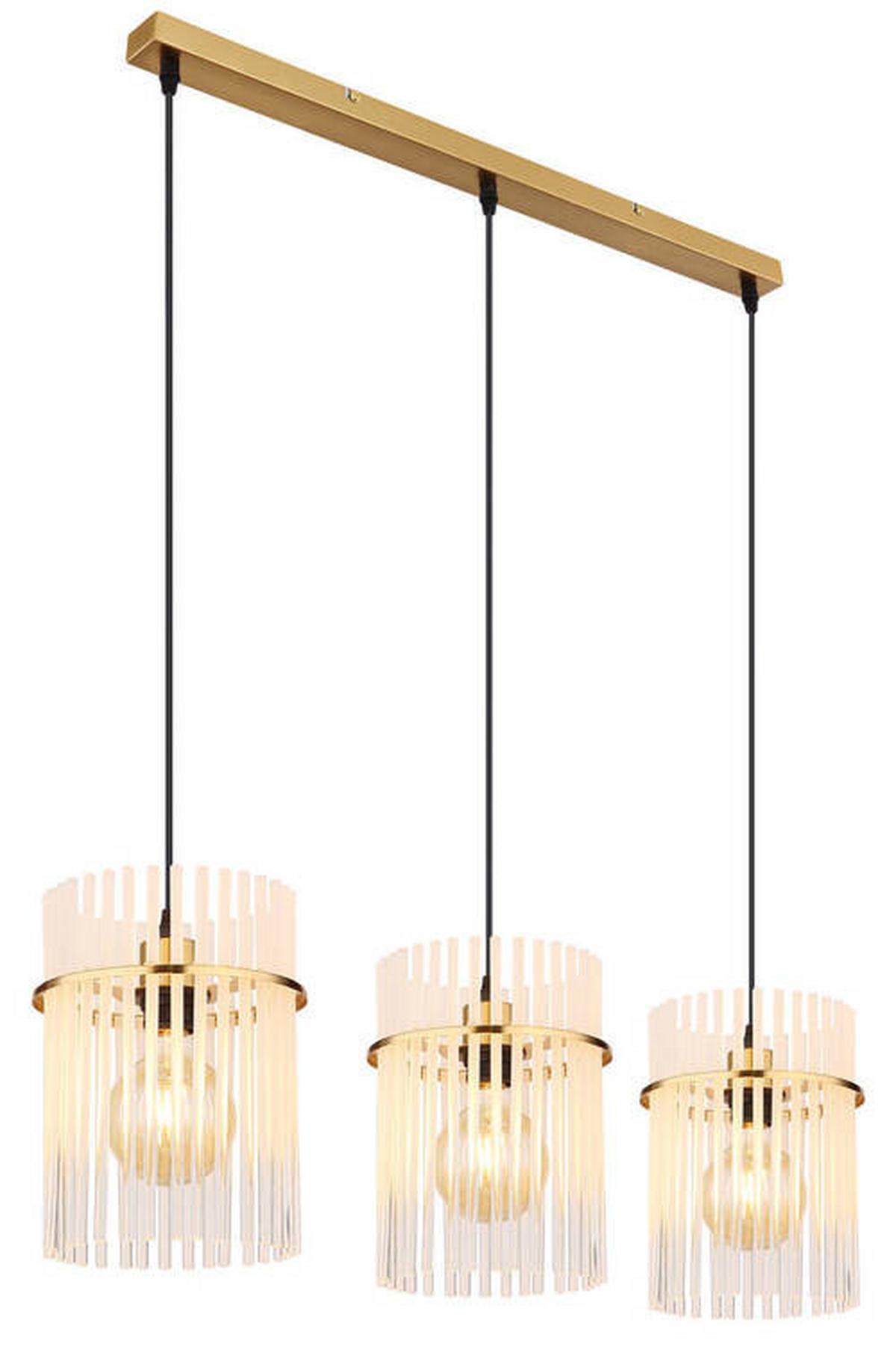 Viseća Svjetiljka Gorley - zlatne boje, Design, staklo/metal (80/20/140cm) - Globo
