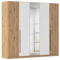 Kleiderschrank Safari Weiß/Eiche Dekor - Weiß/Eiche Artisan, KONVENTIONELL, Holzwerkstoff/Metall (226/229/54cm) - Based