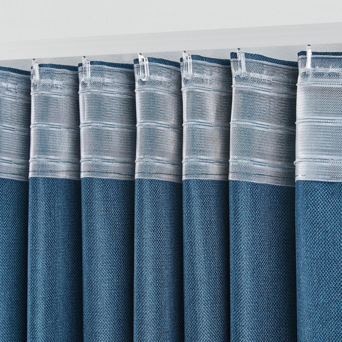 Készfüggöny 2db Andi 140/245 - kék, Konventionell, textil (140/245cm) - Modern Living