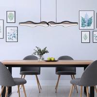 Viseča Led-svetilka Bezzy, S Sijalko - črna/temno rjava, Design, kovina/umetna masa (112/25,5/150cm) - Globo