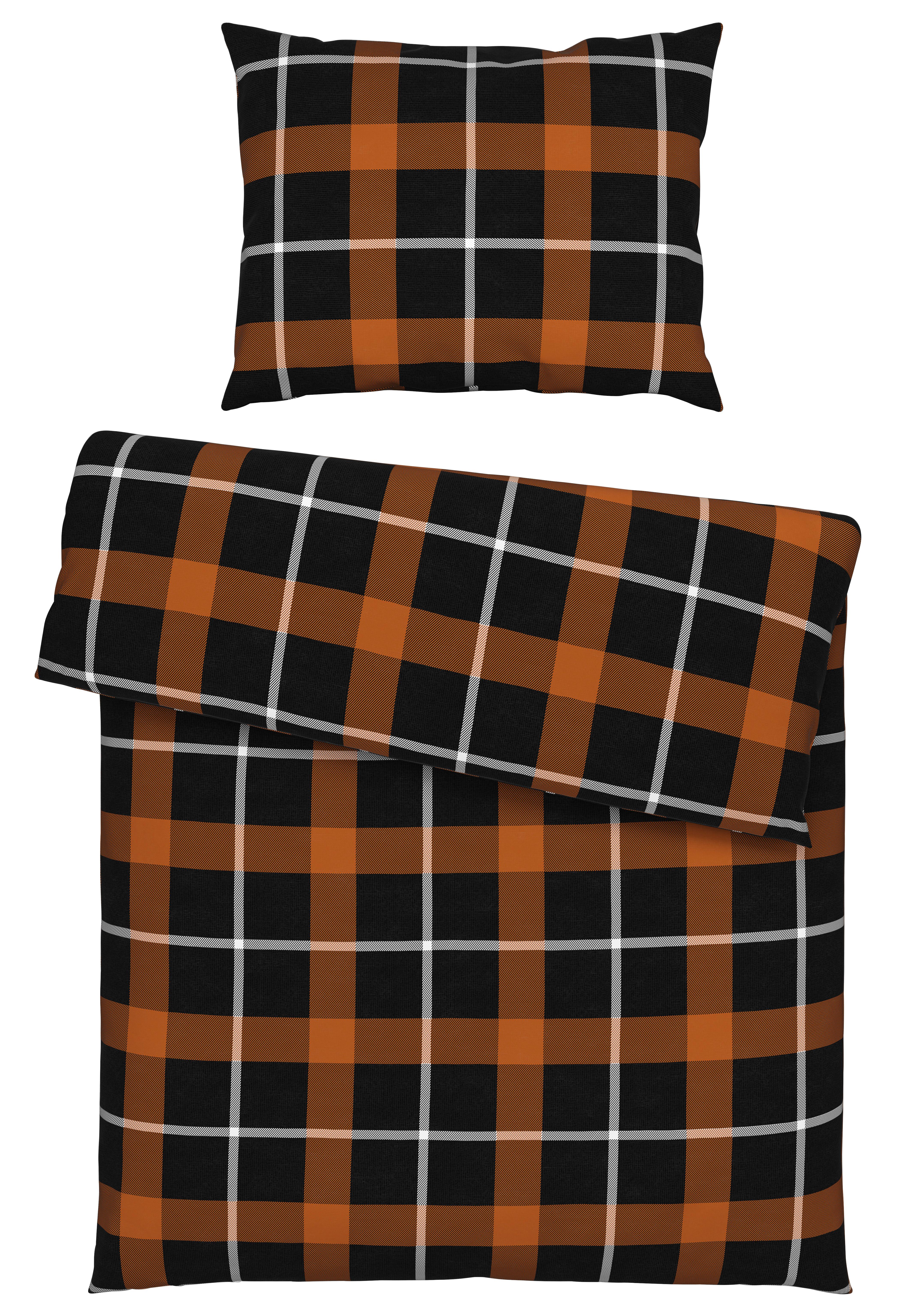 BETTWÄSCHESET SVEN - Schwarz, Natur, Textil (160/210cm) - Modern Living