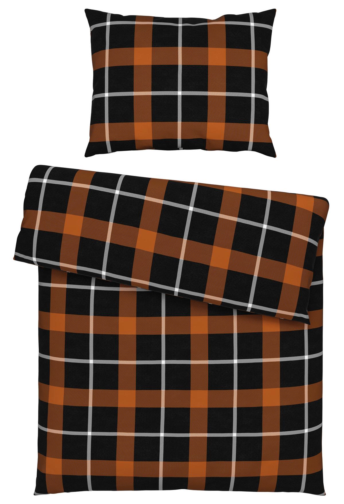 BETTWÄSCHESET SVEN - Schwarz, Natur, Textil (160/210cm) - Modern Living