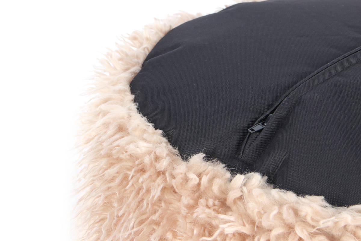 POUF Pouf in Braun und Beige - Beige, Basics, Kunststoff (45/38/45cm) - Kayoom