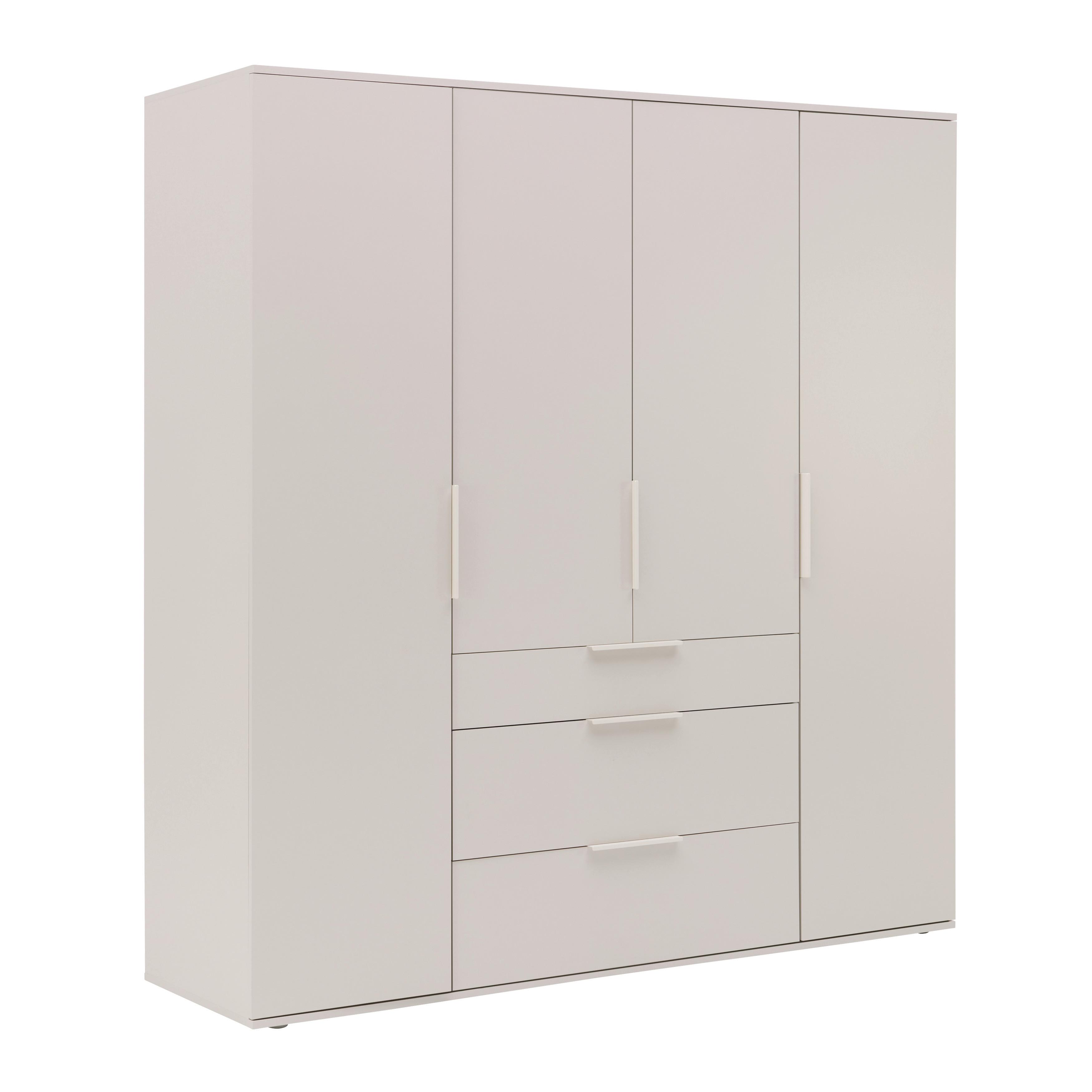 GARDEROB MED GÅNGJÄRNSDÖRRAR DUNE 6 -EXKLUSIV- - kashmir, Modern, metall/trämaterial (180/197/55cm) - Mömax
