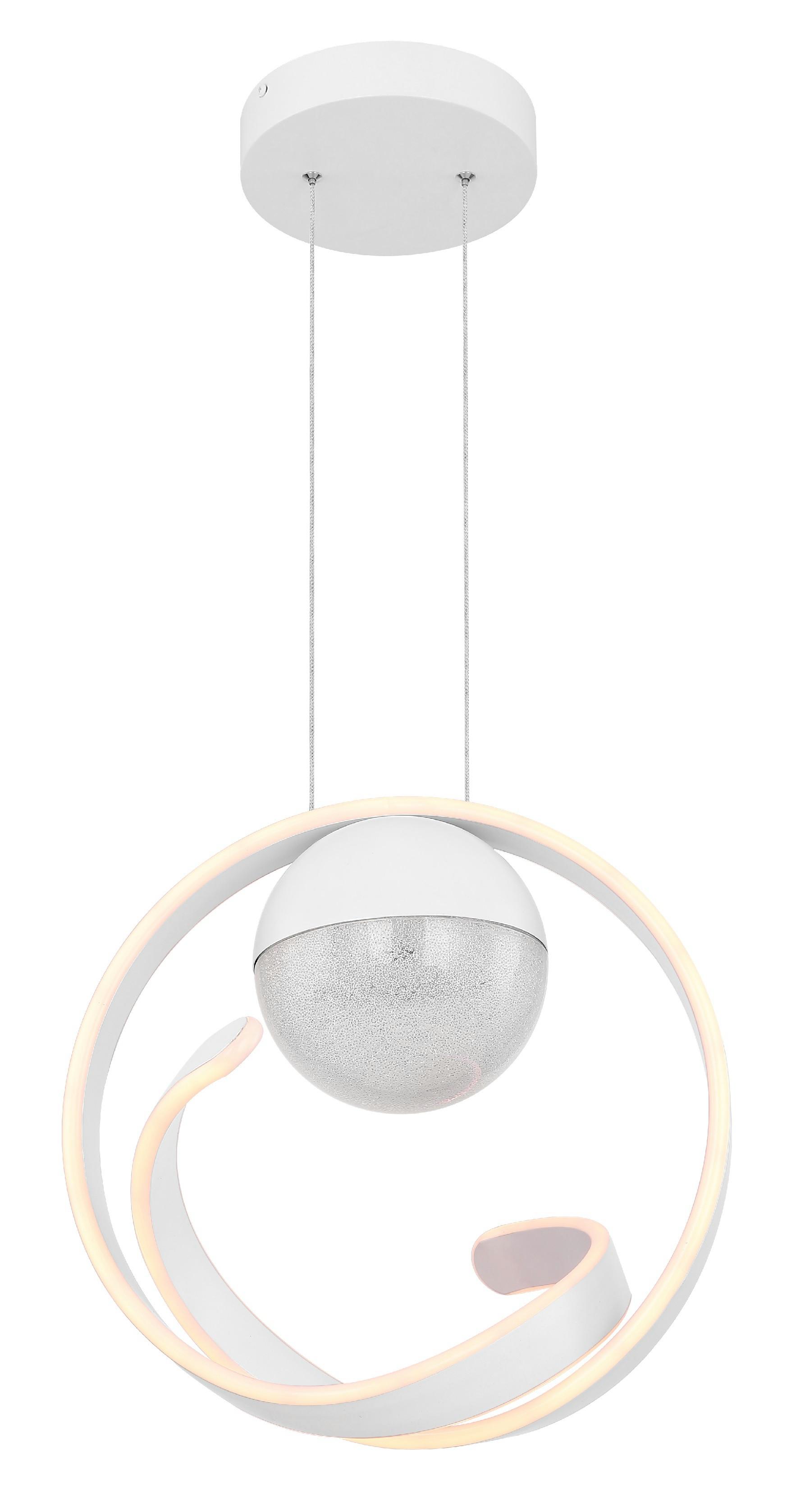 Viseča Led-svetilka 67804h - bela, Trend, kovina/umetna masa (40/150cm)