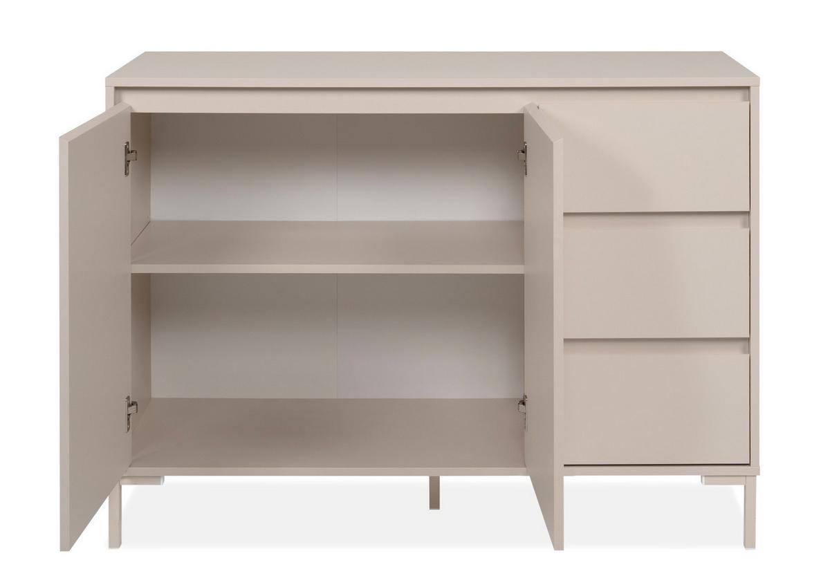 KOMODA KORSIKA 01B - kaszmir, Design, materiał drewnopochodny/metal (120/87/40cm) - MID.YOU
