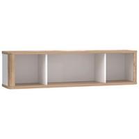 Stenski Regal Tess, Bela, Barva Hrasta - barve hrasta/bela, Konvencionalno, leseni material (120/30,4/25,8cm) - Xora