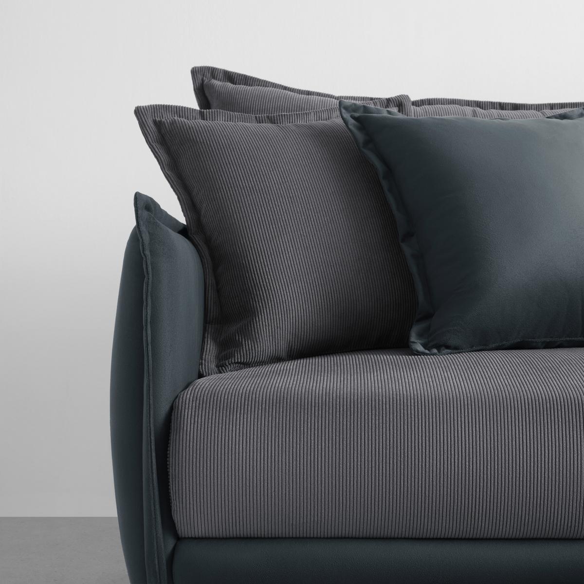 Ecksofa Nuovo Dunkelgrau - Dunkelgrau/Schwarz, MODERN, Textil/Metall (245/72-113/190cm) - Mömax