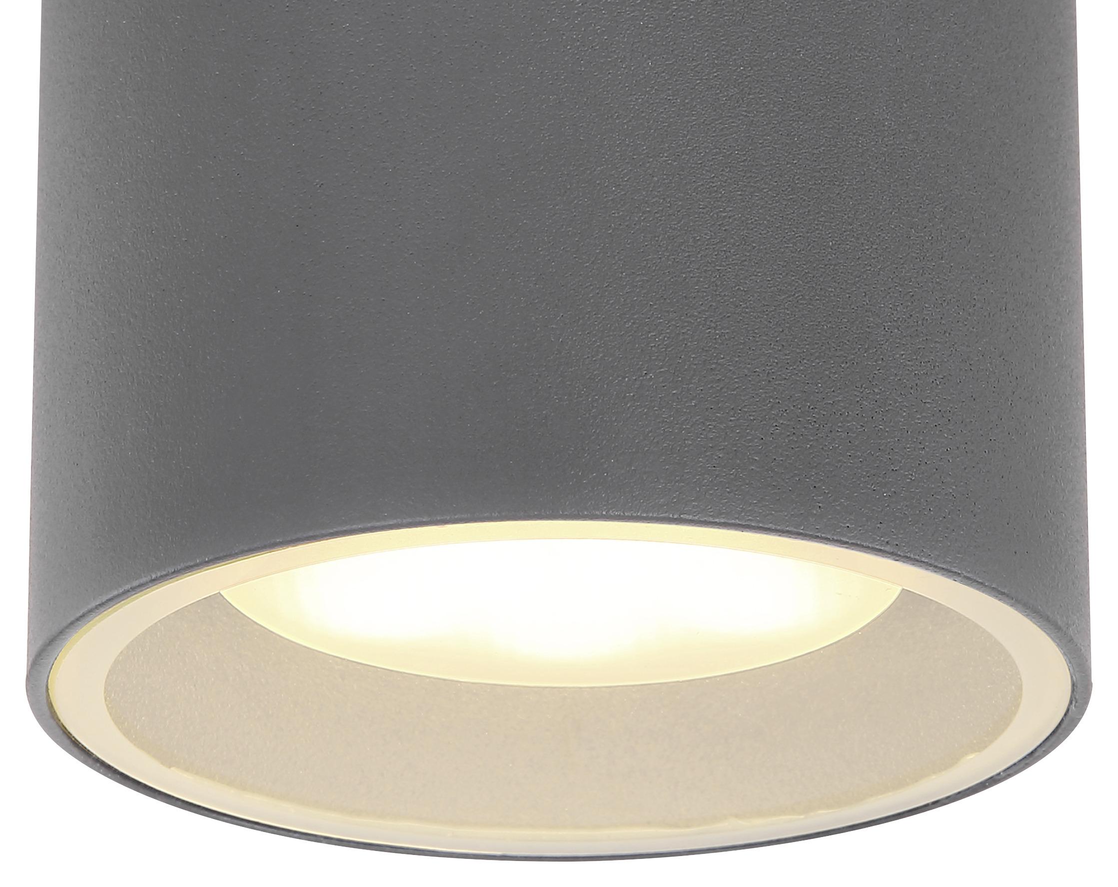 AUSSENDECKENLEUCHTE ALCALA D: 10,8 CM ANTHRAZIT - Klar/Anthrazit, Basics, Glas/Metall (10,8/9,6cm) - Globo