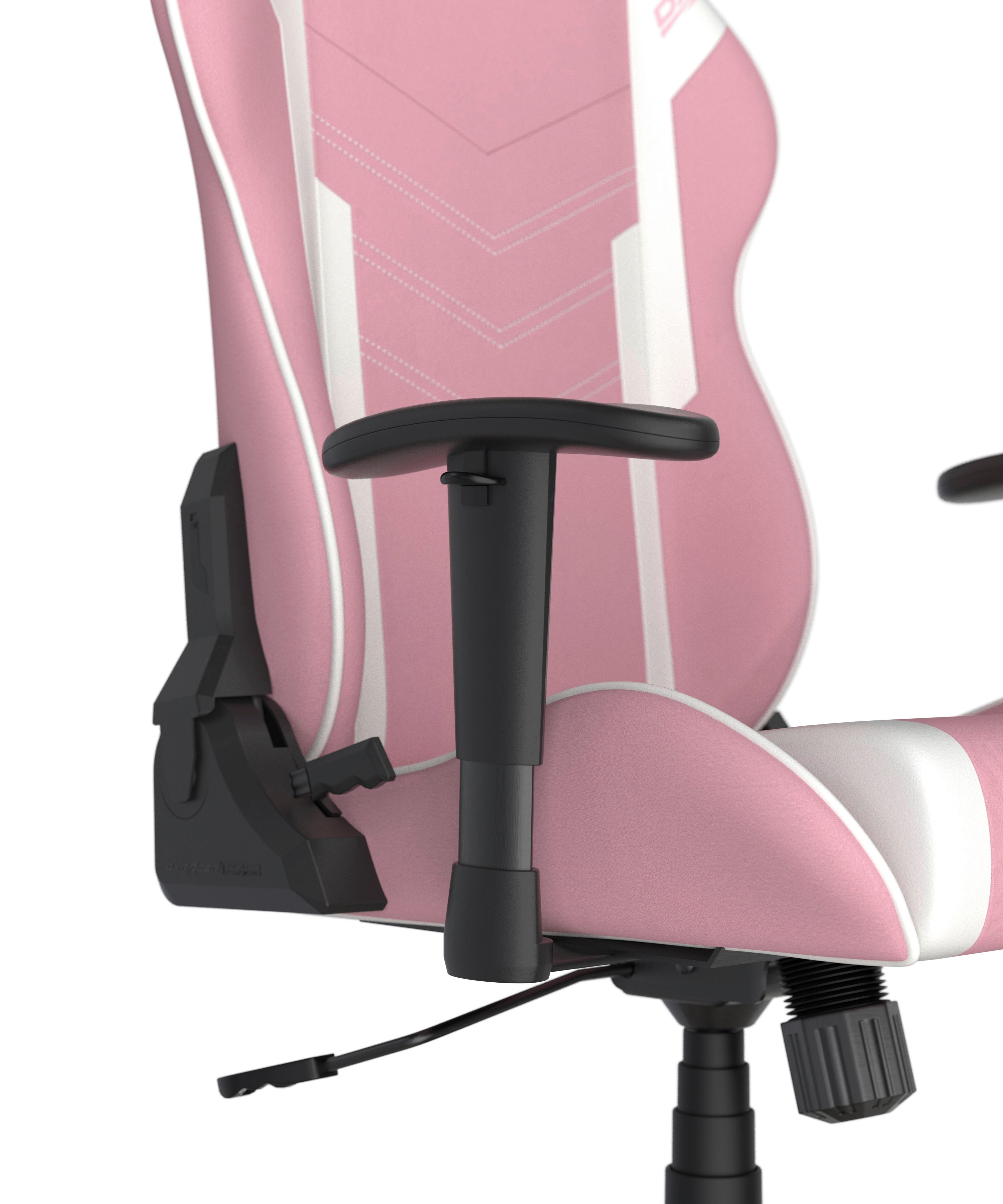 GAMINGSTOL PRINCE - vit/pink, Modern, textil/plast (67/126/67cm) - Dxracer