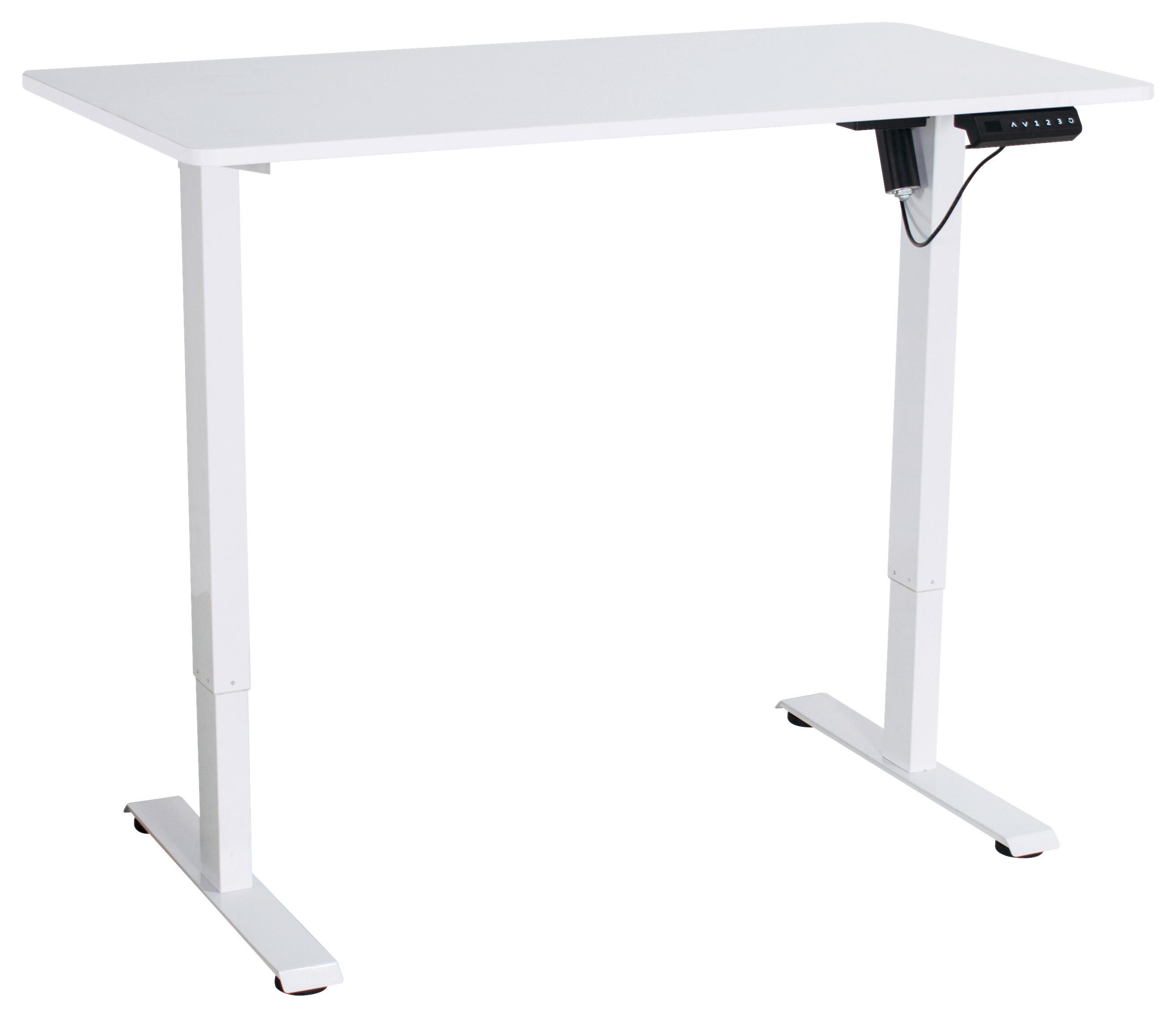 Masa de scris EMIL 2 - alb, Modern, metal/material pe bază de lemn (120/118/60cm) - Modern Living
