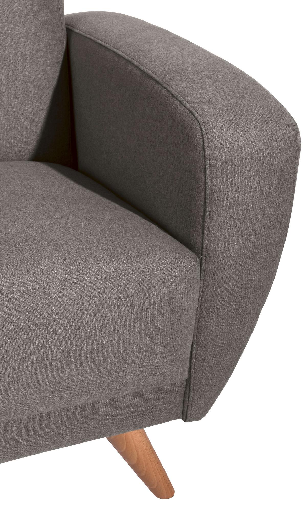2-SITZER-SOFA JERRY - Naturfarben/Grau, Design, Holz/Textil (136/85/82cm) - Max Winzer