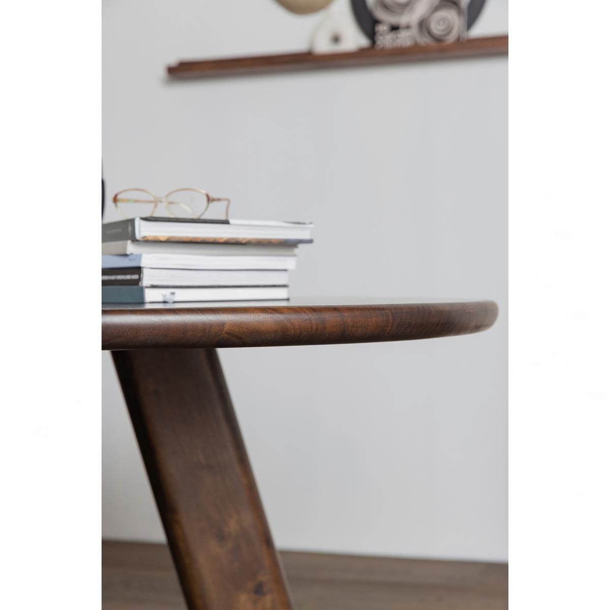 Esstisch Roundly Holz - Walnussfarben, MODERN, Holz (160/110/76cm) - Livetastic