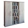 CD-Regal Santo in Eichefarbe, B: 86 cm - Eichefarben, KONVENTIONELL, Glas/Holzwerkstoff (86/91,5/18cm) - MID.YOU