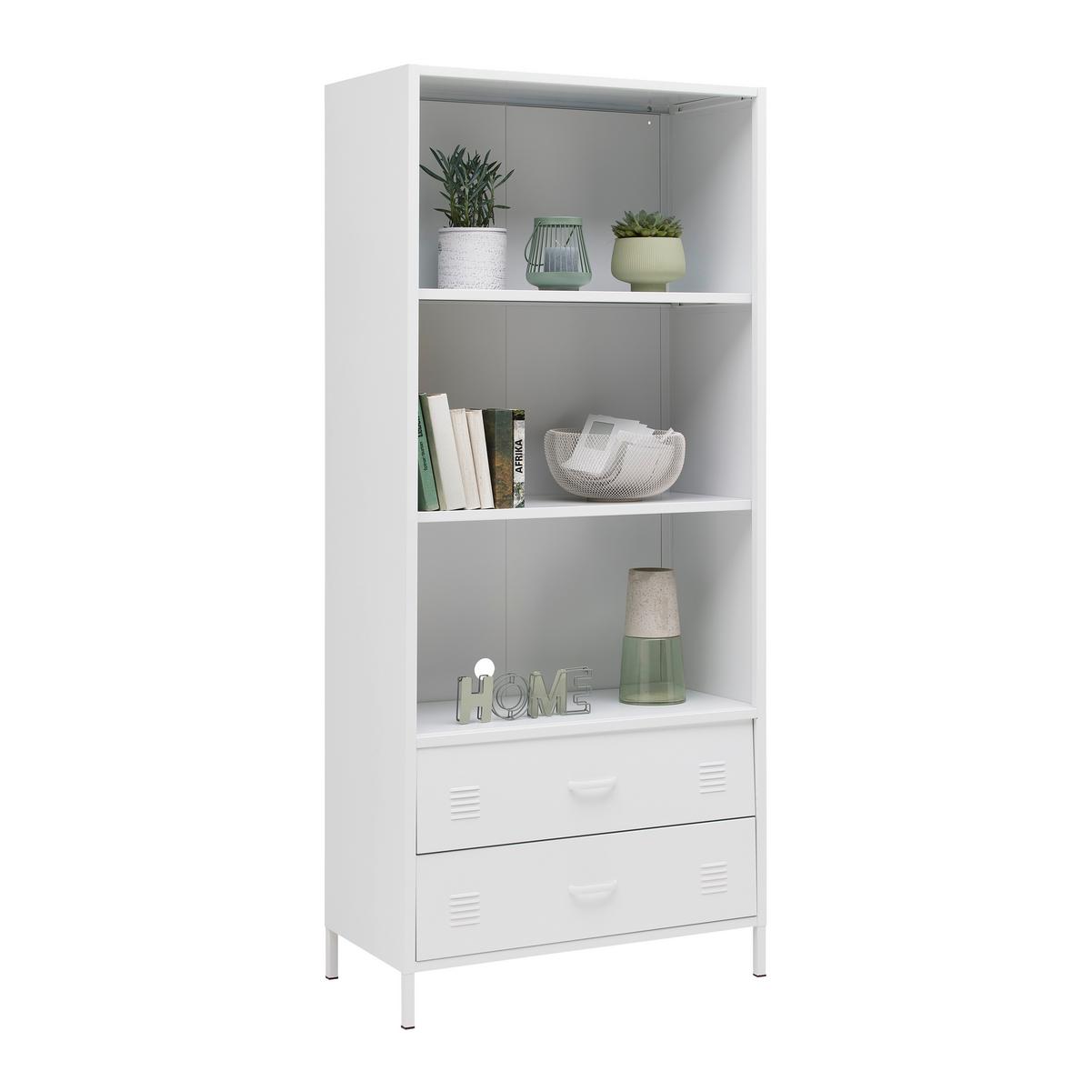Regal Metallica Weiß - Weiß, MODERN, Metall (80/180/40cm) - Mömax