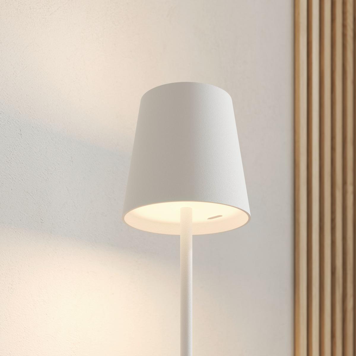 AKUMULATOROWA LAMPA STOJĄCA FORT LAUDERDALE *SBN* - biały, Design, tworzywo sztuczne/metal (22/130cm) - Novel