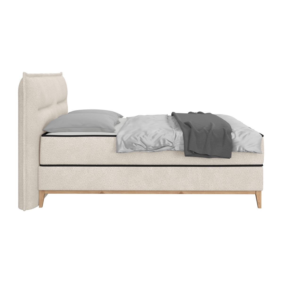 Pat box SMILE - crem, Konventionell, lemn/metal (160/200cm) - Premium Living