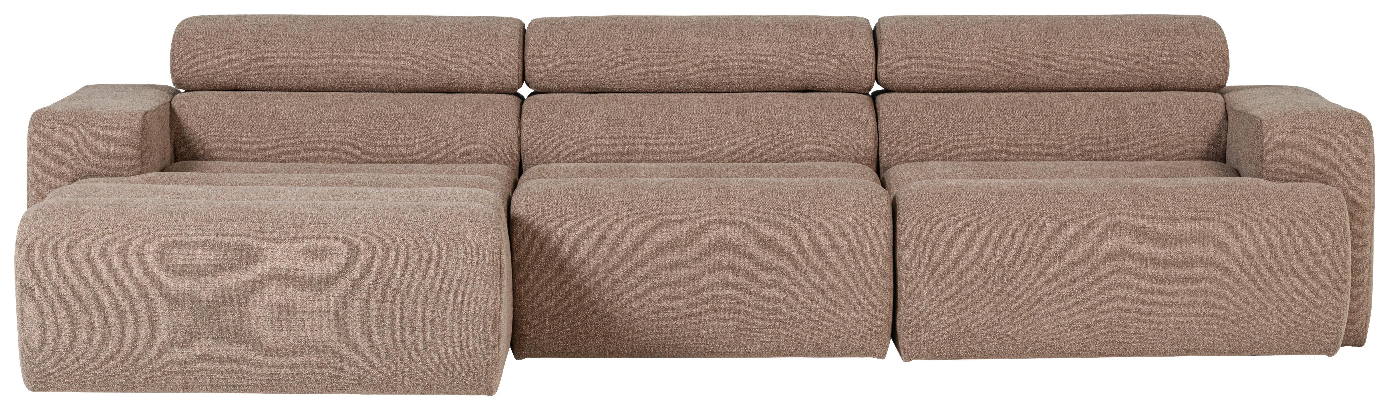 Ecksofa Novi Taupe S: 173x300cm - Taupe/Schwarz, Design, Kunststoff/Textil (173/300cm) - Livetastic