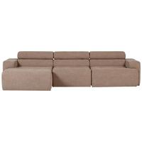 Ecksofa Novi Taupe S: 173x300cm - Taupe/Schwarz, Design, Kunststoff/Textil (173/300cm) - Livetastic