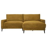 Wohnlandschaft Cora Senfgelb - Senfgelb/Schwarz, MODERN, Holz/Textil (223/86/161cm) - Mömax