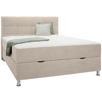 Boxbett Oviedo Beige ca. 160x200cm - Beige, KONVENTIONELL, Textil/Metall (160/200cm) - Based