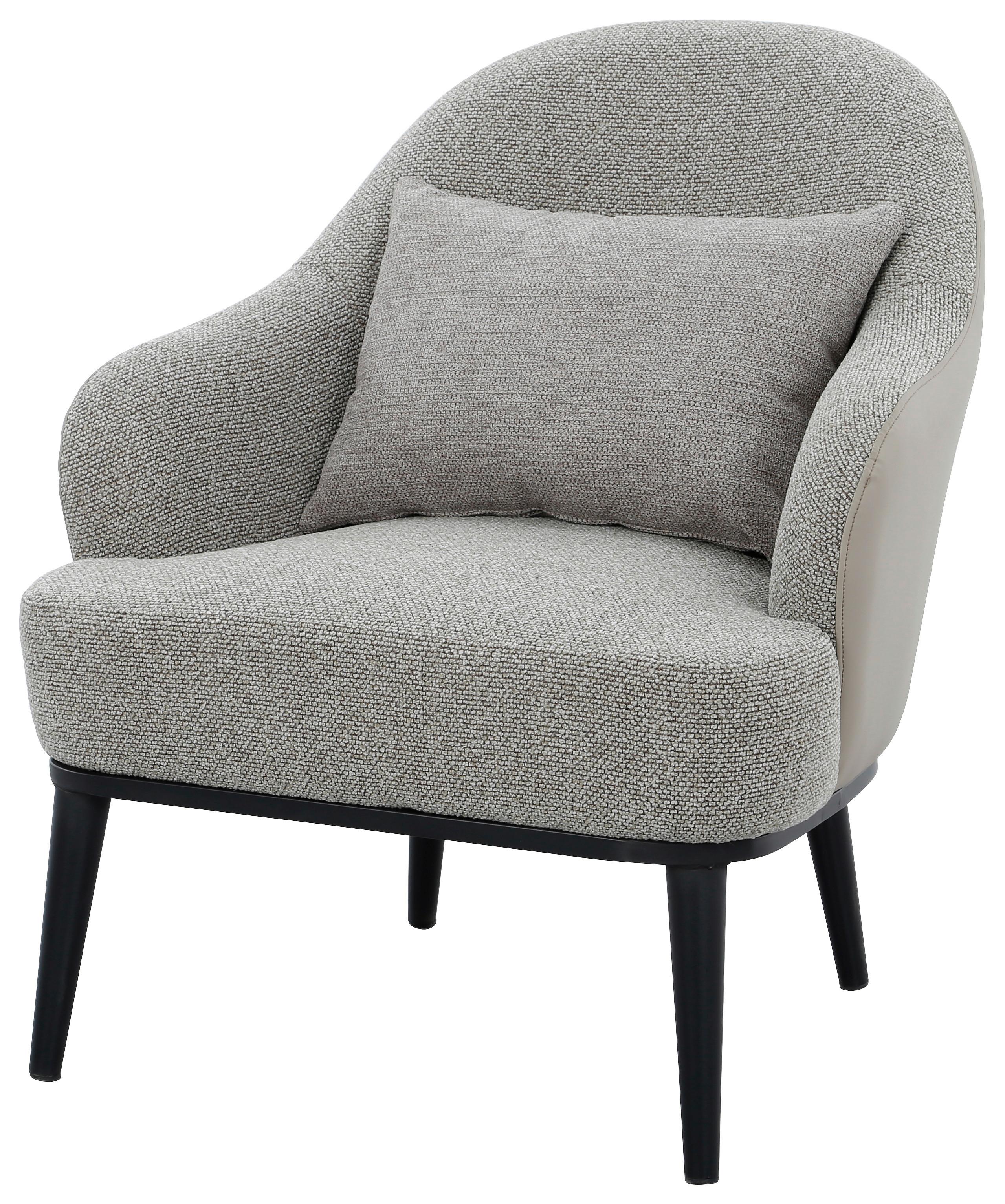 Fotelja Allegra - bež/smeđa, Moderno, metal/tekstil (77/85/78cm) - Mömax