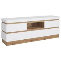 Tv Komoda Calabria - bijela/boje hrasta, Trend, drvni materijal/plastika (180,2/68/45cm) - Modern Living
