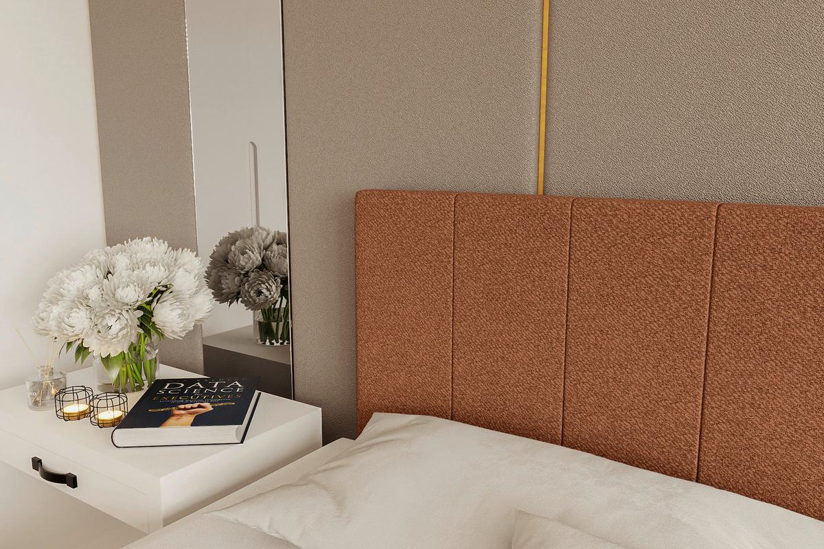 Boxbett Odin Orange ca. 140x200cm - Schwarz/Orange, KONVENTIONELL, Kunststoff/Textil (140/200cm) - Based