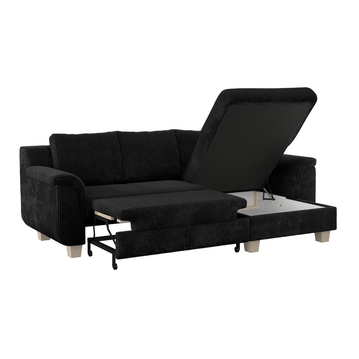 Colţar ALEX - gri închis, Modern, textil (246/88cm) - Modern Living