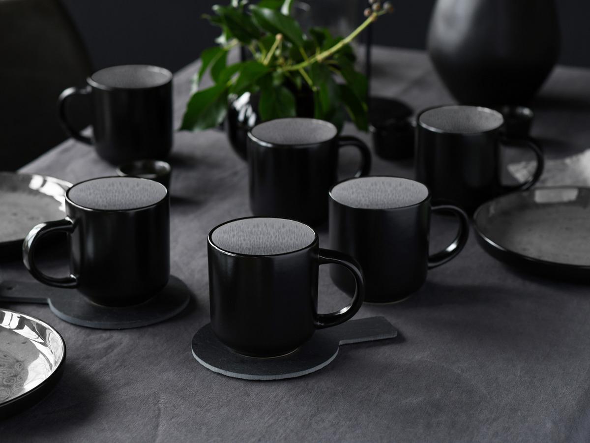 Set Skodelic Nordic Fjord Frost, 6-Delni - svetlo siva, Trend, keramika (350ml) - Creatable