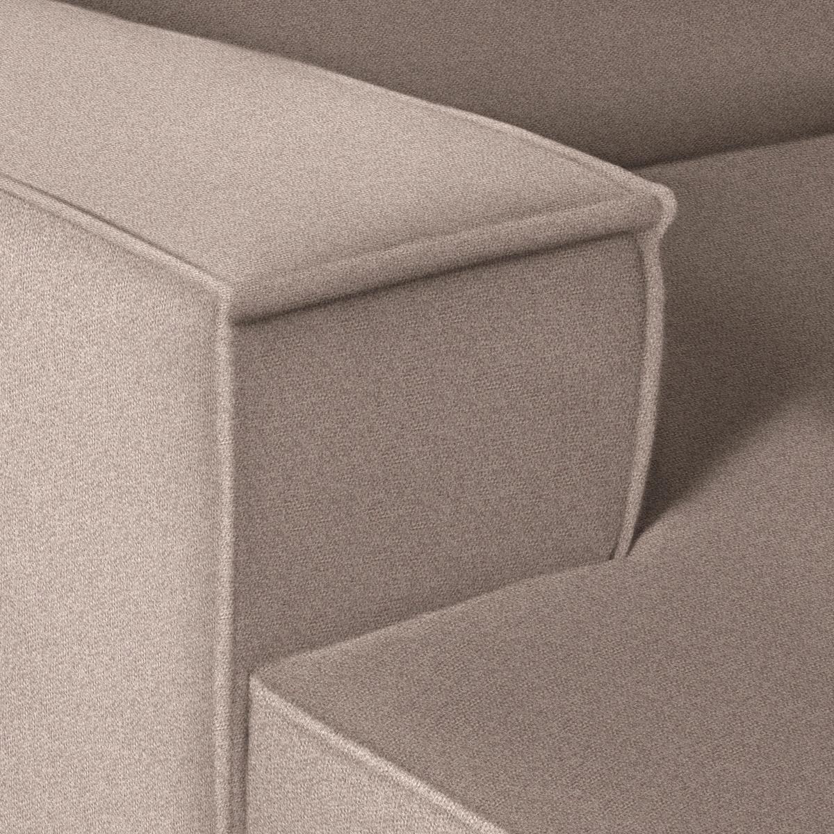 Wohnlandschaft Loft Cappuccino - Schwarz/Grau, MODERN, Kunststoff/Textil (172/75/265cm) - Mömax