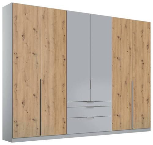 DULAP USI ROTATIVE ALABAMA - gri deschis/stejar Artisan, Modern, material pe bază de lemn (271/229/54cm)