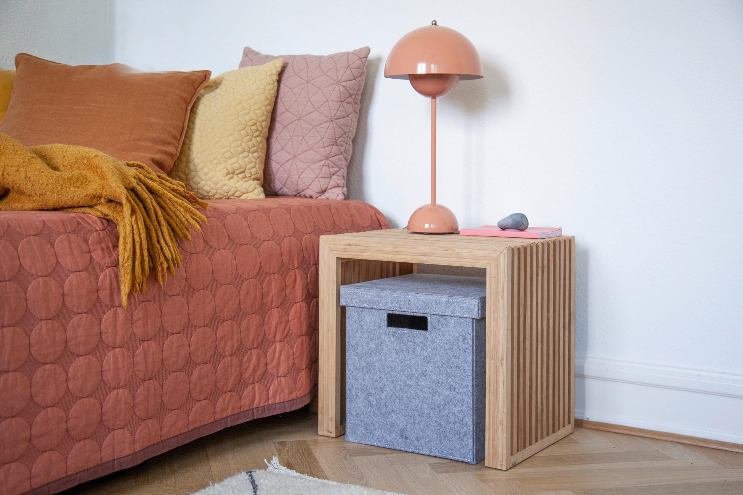 Hocker RIB ca. 45x43x35 cm - KONVENTIONELL, Holz (45/43/35cm) - MID.YOU