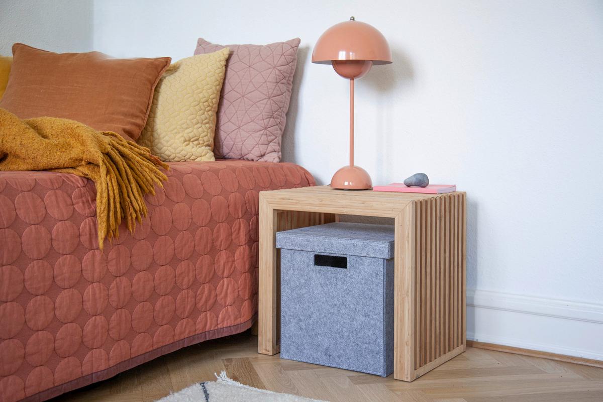 Hocker RIB ca. 45x43x35 cm - KONVENTIONELL, Holz (45/43/35cm) - MID.YOU