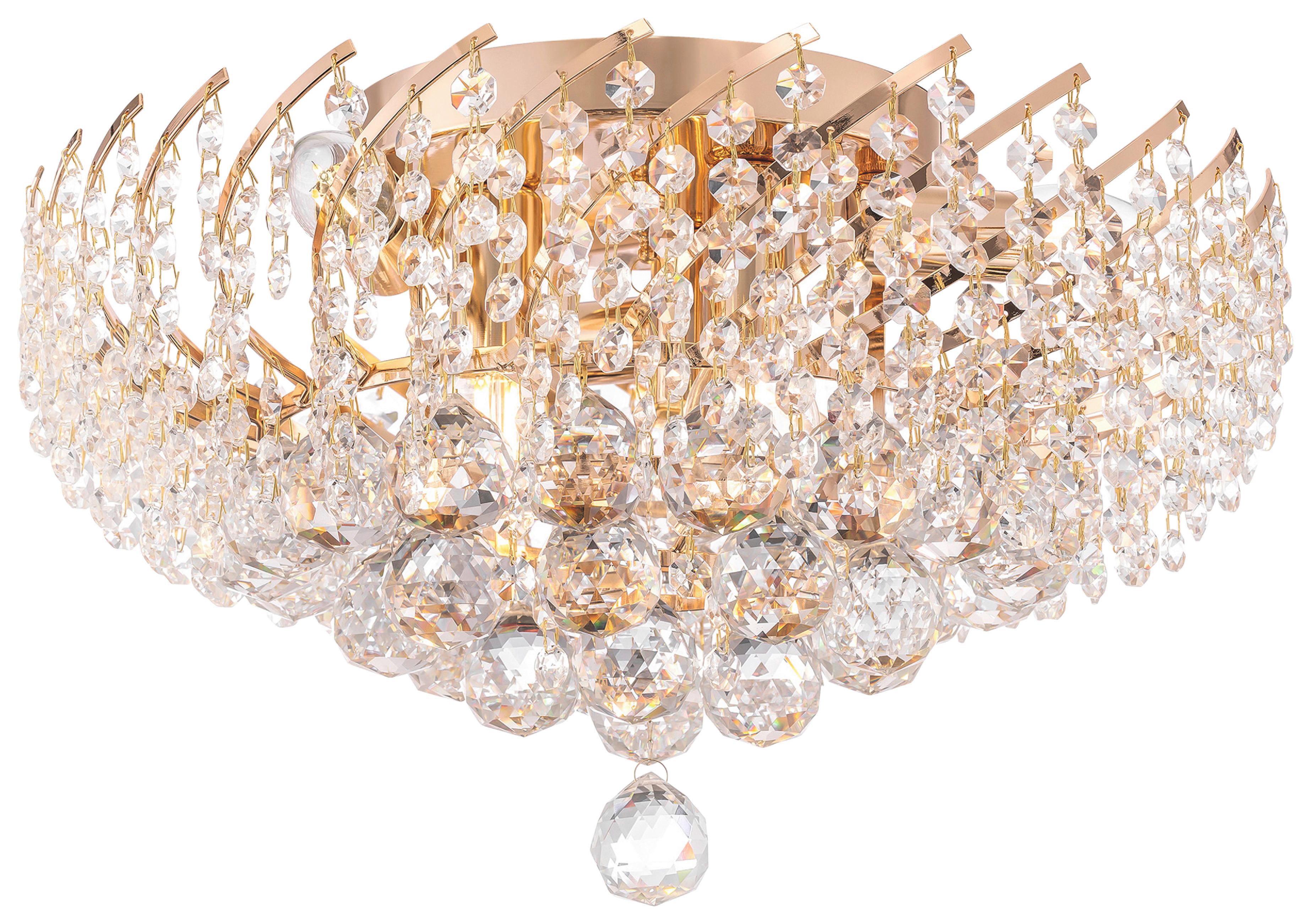 Kronleuchter Karolina Goldfarben max. 40 Watt - Goldfarben, Trend, Glas/Metall (41/21,5/41cm) - MAYTONI