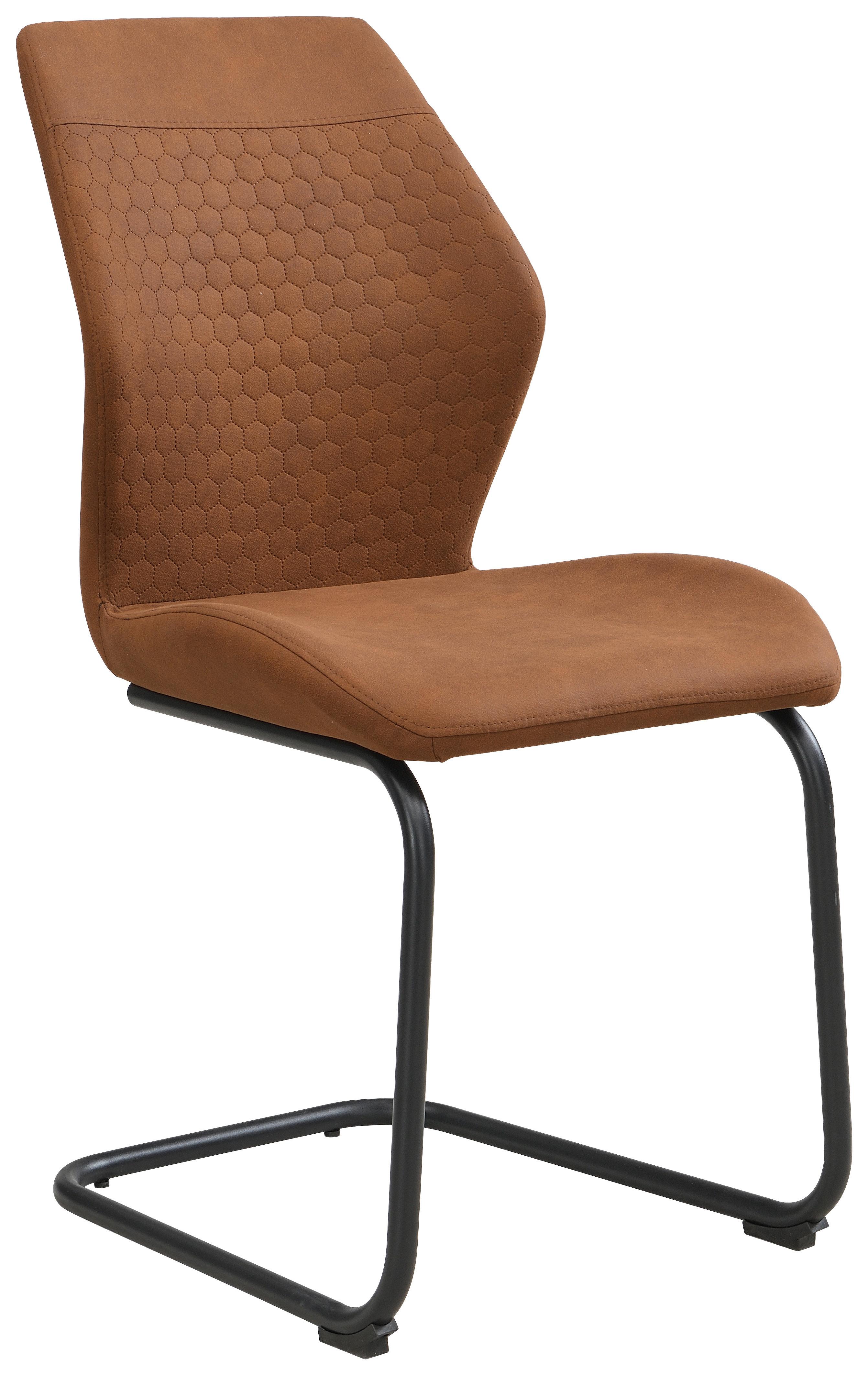 Nihajni Stol Anika - črna/rjava, Moderno, kovina/tekstil (49/91/59cm) - Mömax